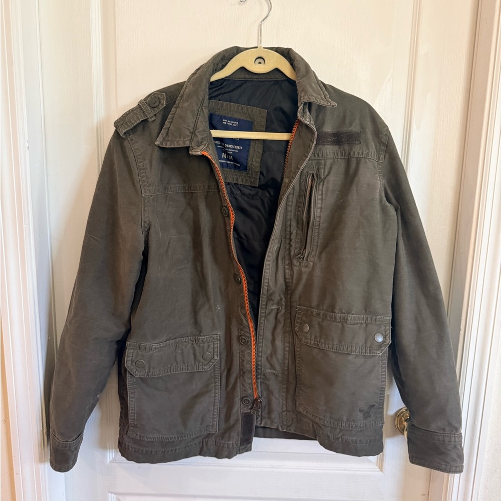 American Eagle Outfitters Olive Green Utility Jacket